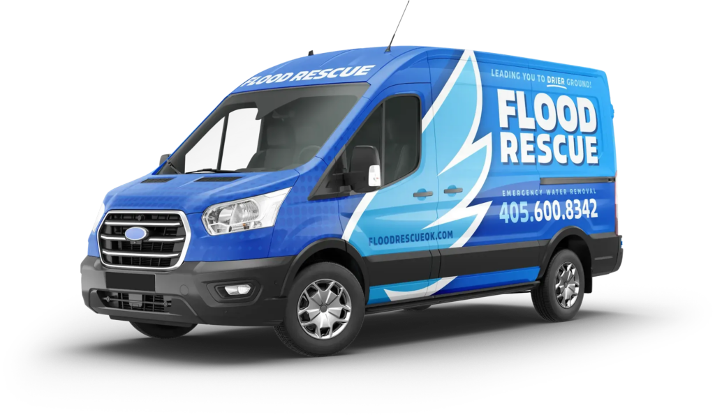 Flood Rescue restoration service vehicle in Oklahoma City